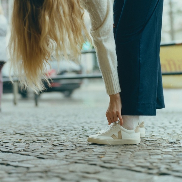 Veja Shoes - VEJA CAMPO LEATHER EXTRA WHITE ALMOND SNEAKERS 42.5 EU 11.5